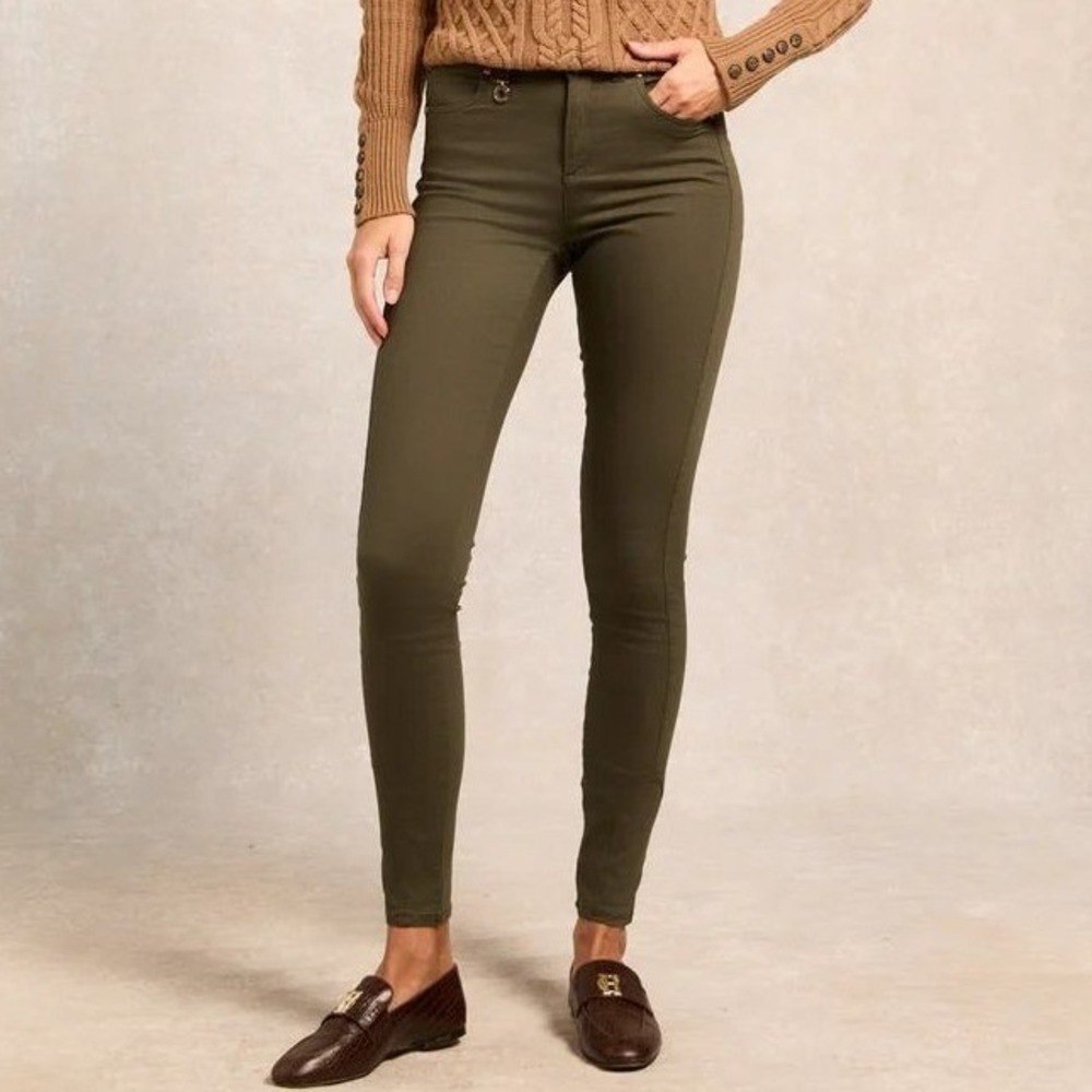 Holland Cooper Hunter Green Jodhpur Jean Pant Stretch Equestrian Trouser UK6 US2